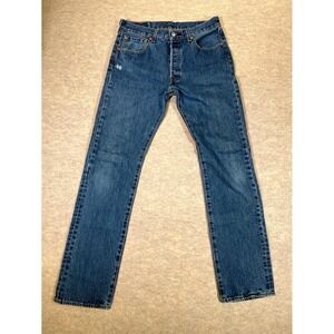 Levi's 501 Original Fit Jeans Mens 32x34 Blue Straight Leg Button Fly Authentic